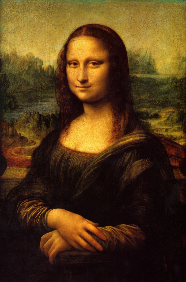 The Mona Lisa by Leonardo da Vinci, shown as an art print